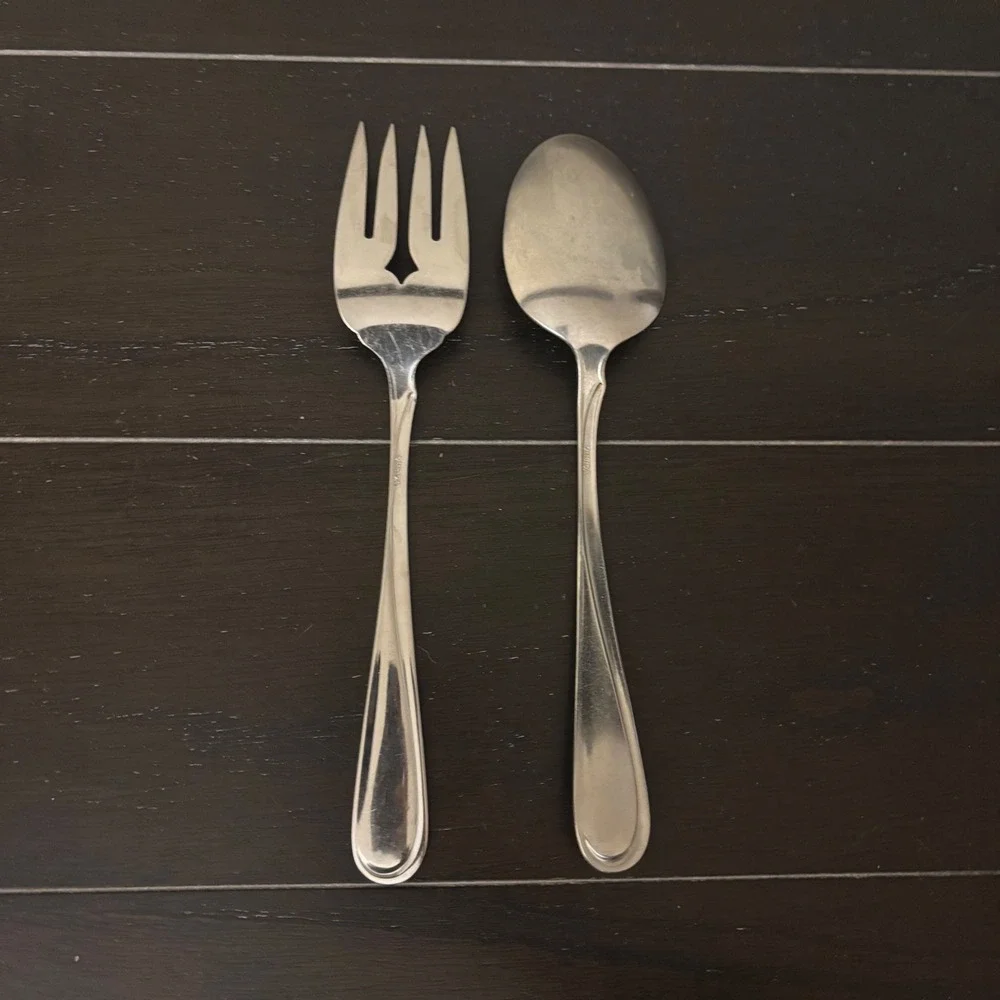 Oneida | Flight Reliance | Stainless Steel Serving Set | Cold Meat Fork &‎ Spoon